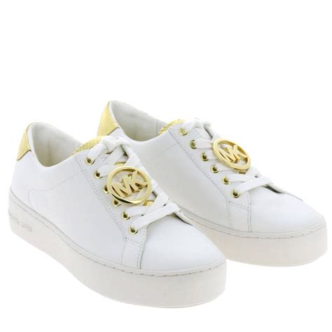 michael kors sneaker weiss damen|michael kors denim sneakers.